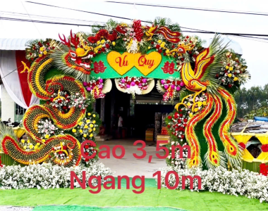Cổng cưới rồng phụng nghệ thuật