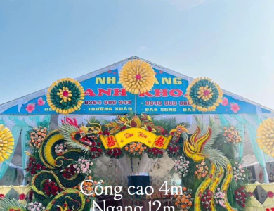 Thiết kế cổng cưới rồng phụng